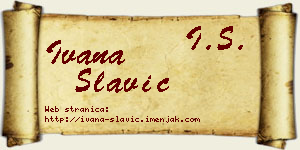 Ivana Slavić vizit kartica